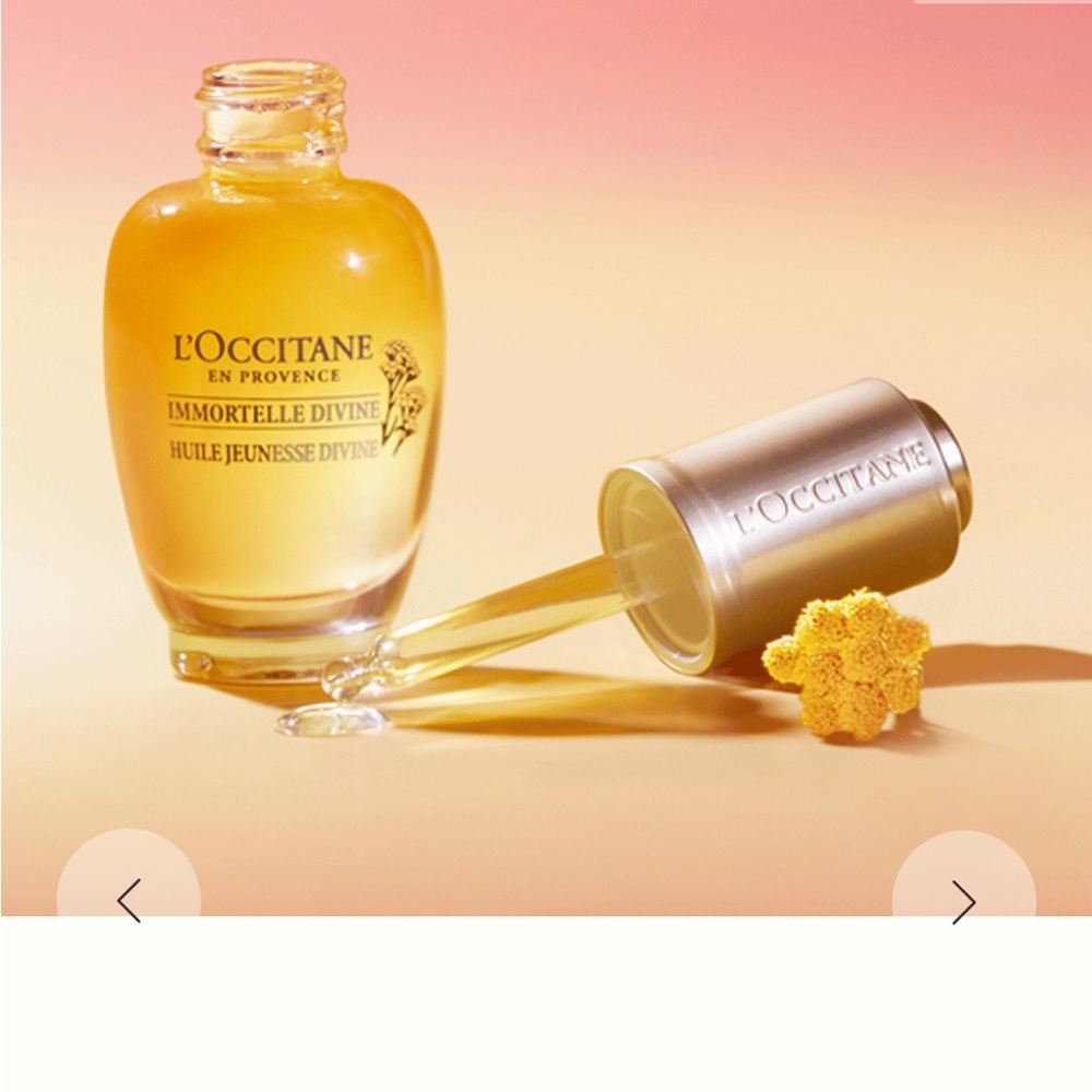 L'OCCITANE Immortelle Divine Youth Oil - Golden Elixir 1 OZ - Picture 2 of 5